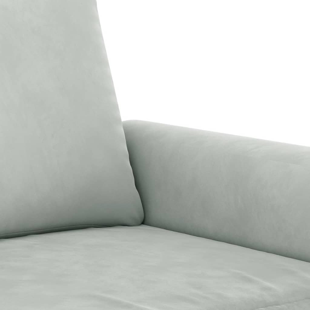 Light Gray Velvet 2 Piece Sofa Set A525
