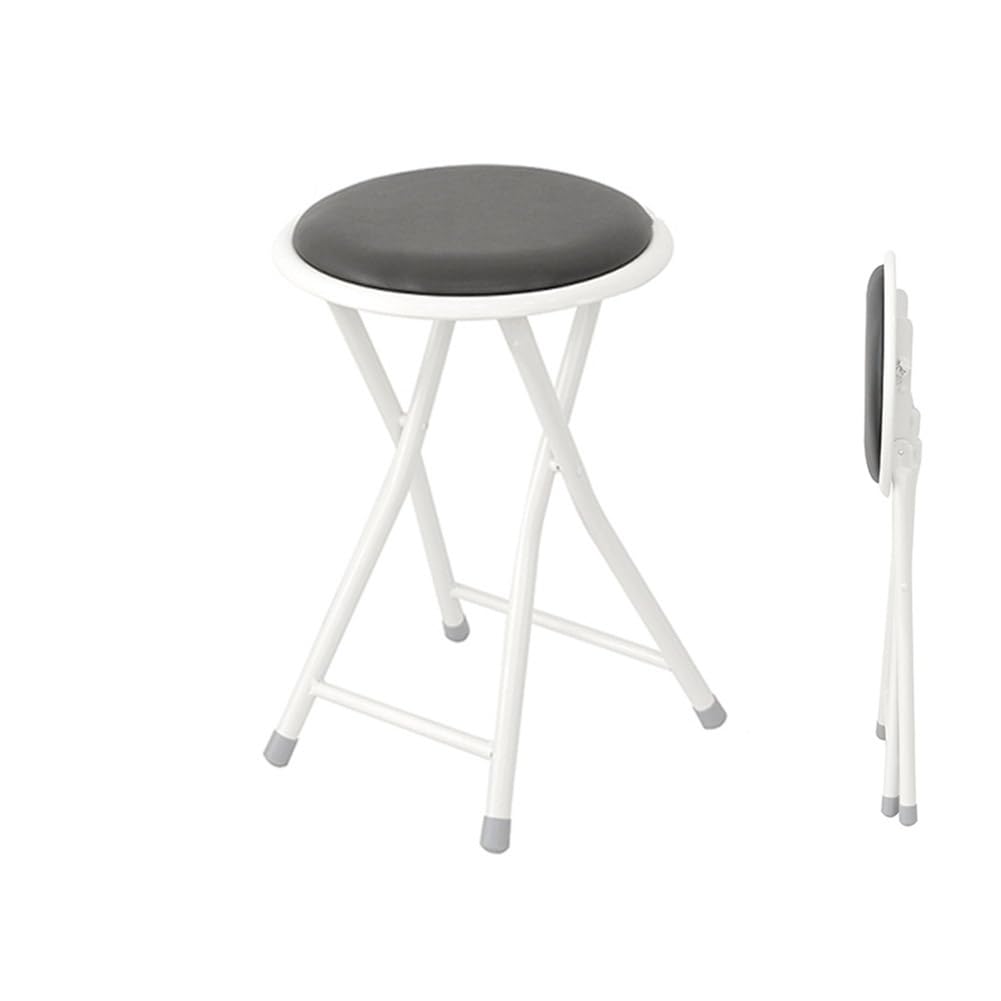 Black Folding Round Padded Bar Stool T176562
