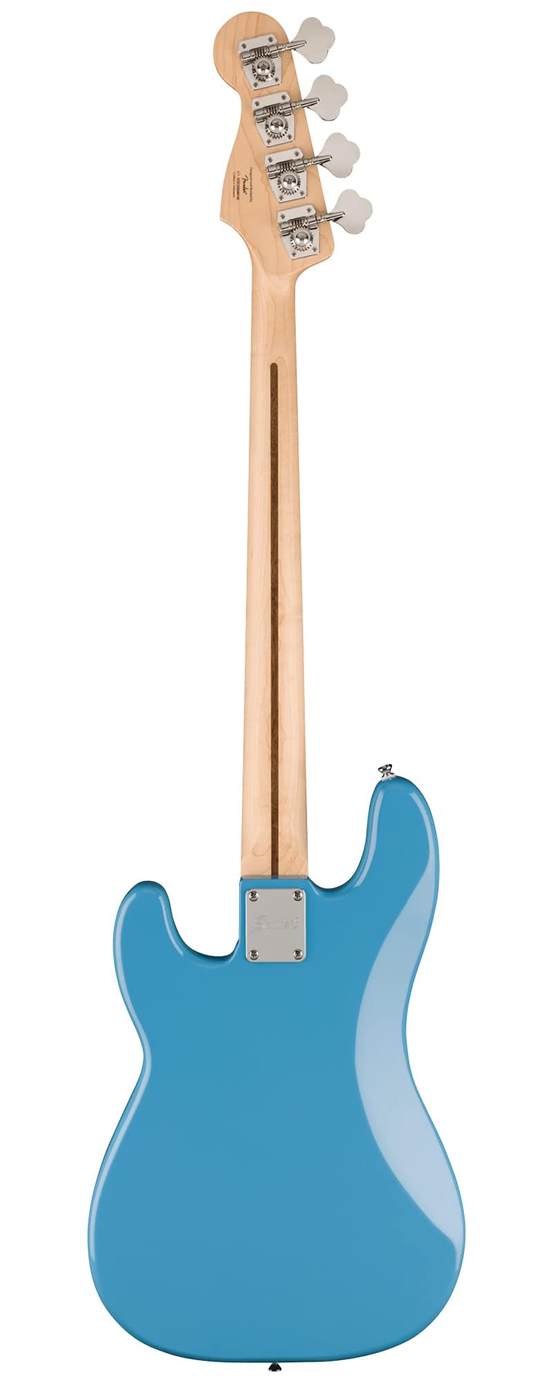 California Blue Precision Bass Guitar Bundle with Headphone Amp, Cable, Tuner, Strap O673