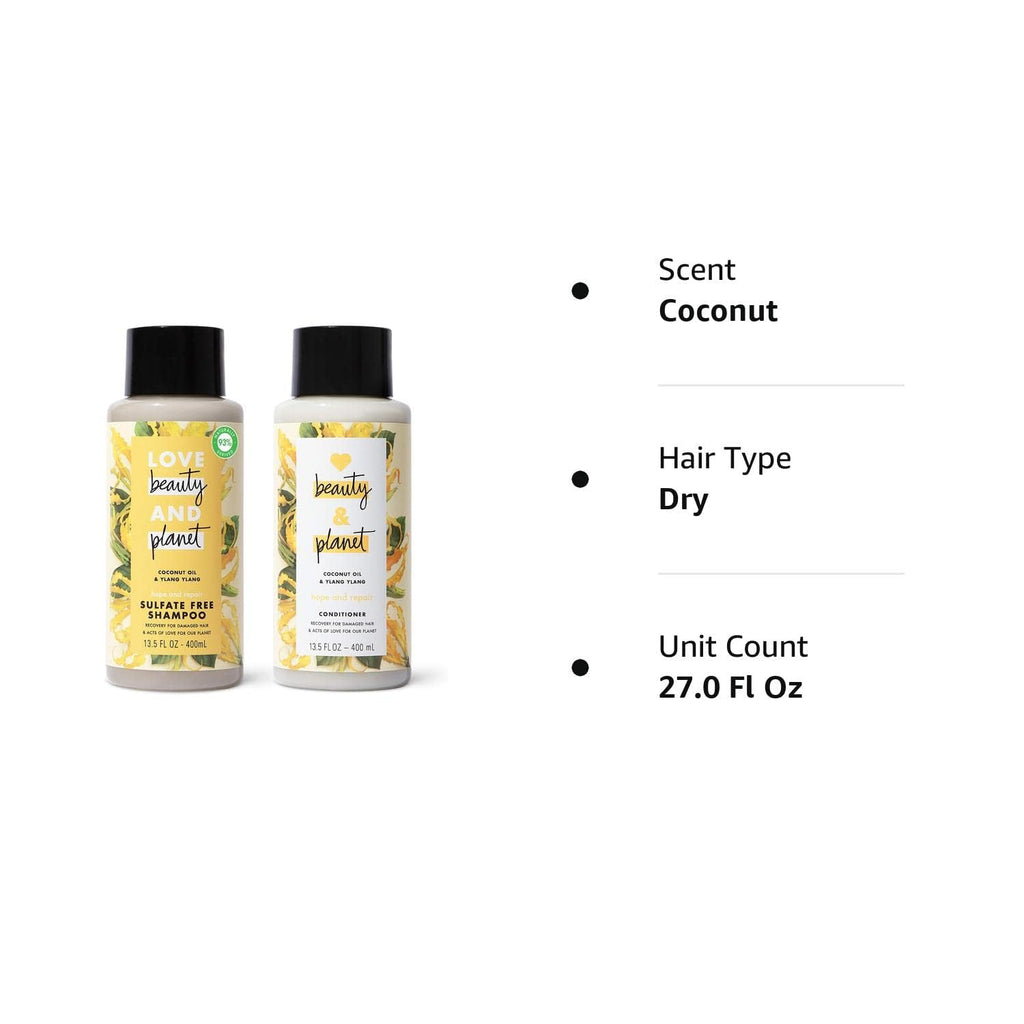 Coconut Oil & Ylang Shampoo and Conditioner 2 Count 13.5 oz C469