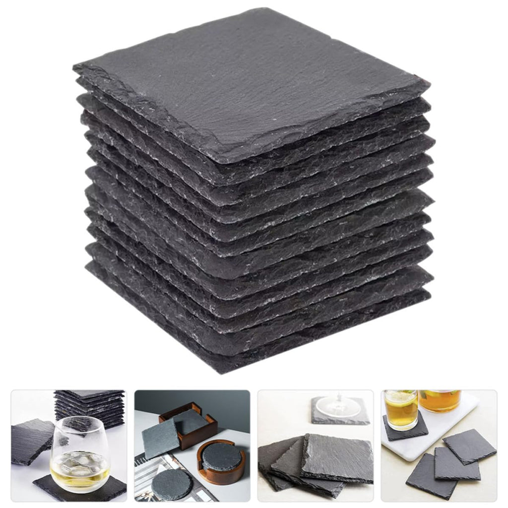 12pcs Natural Stone Drink Coasters Set Y251