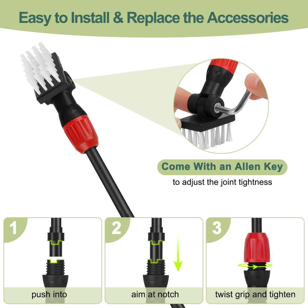6 in 1 Aquarium Cleaning Tools Kit with Long Handle S23907