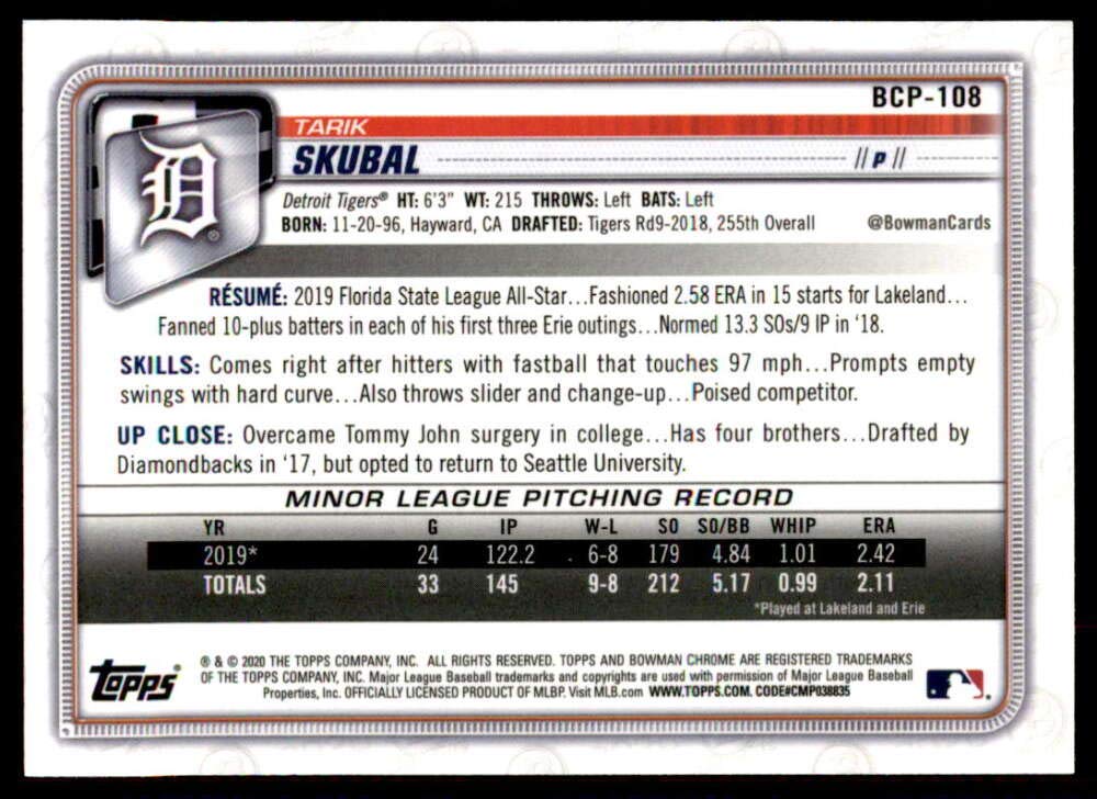 2020 Bowman Chrome Prospect Mega Box Baseball Q55353