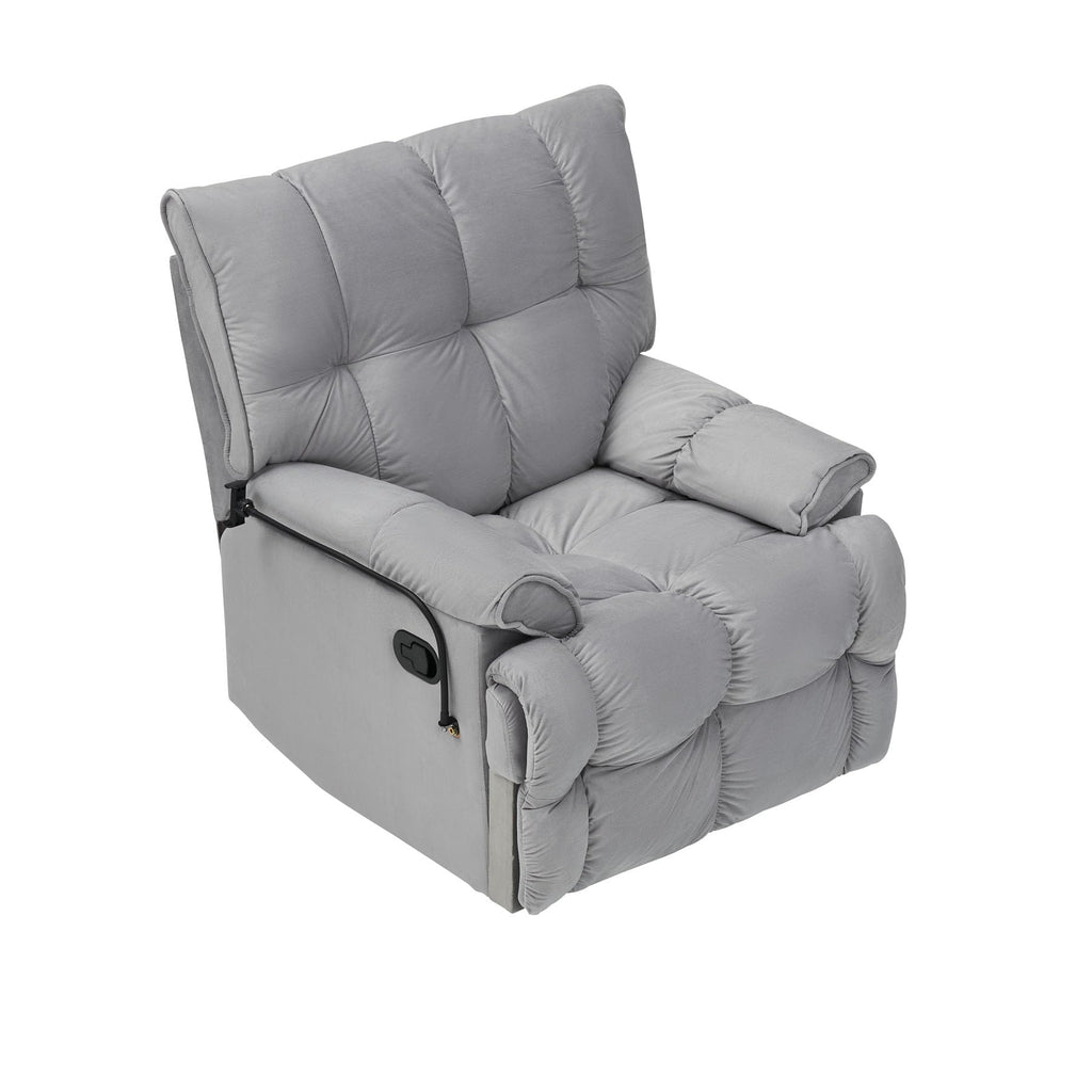 Gray Velvet Recliner Chair R397