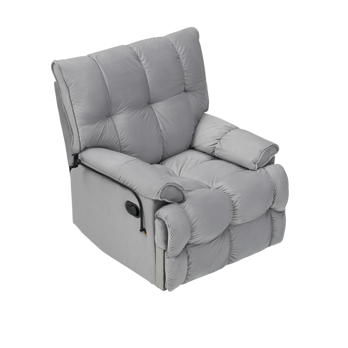Gray Velvet Recliner Chair R397