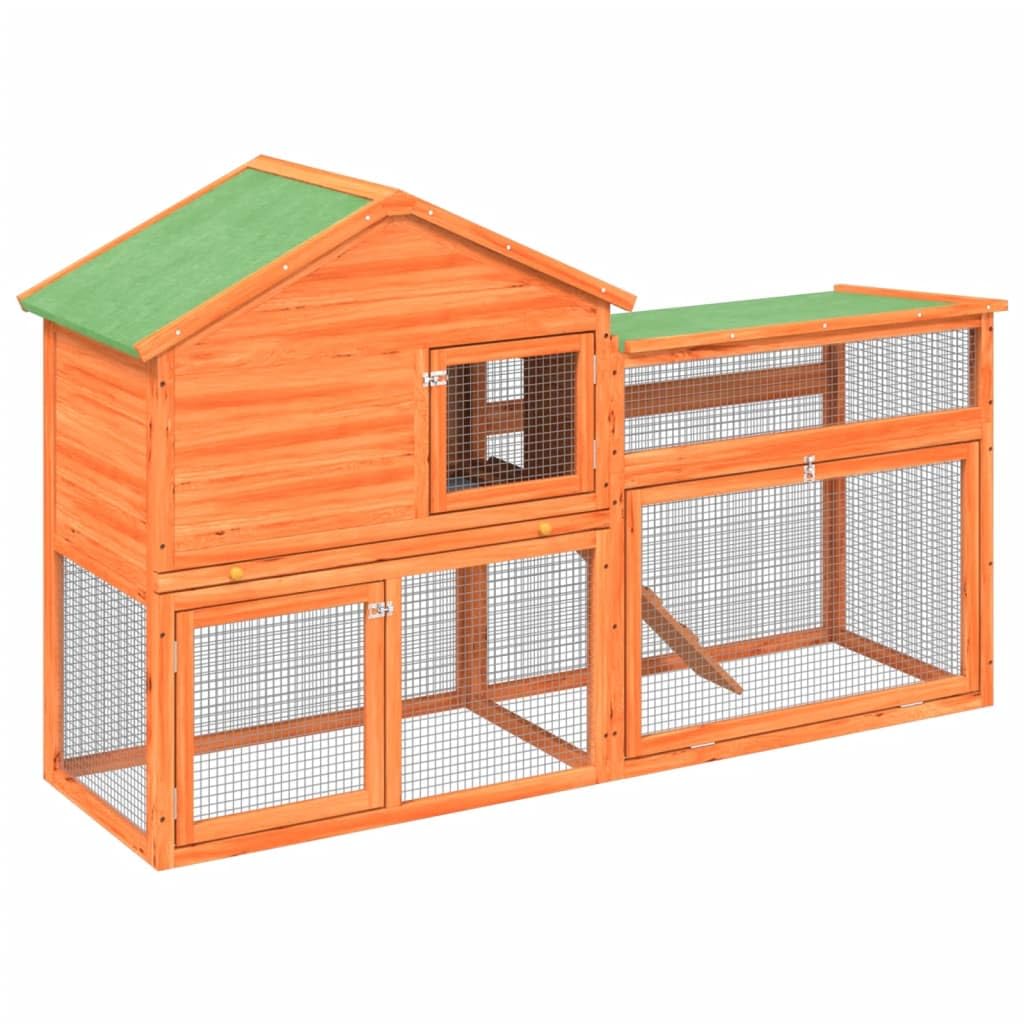 2-Tier Wooden Rabbit Hutch T72009
