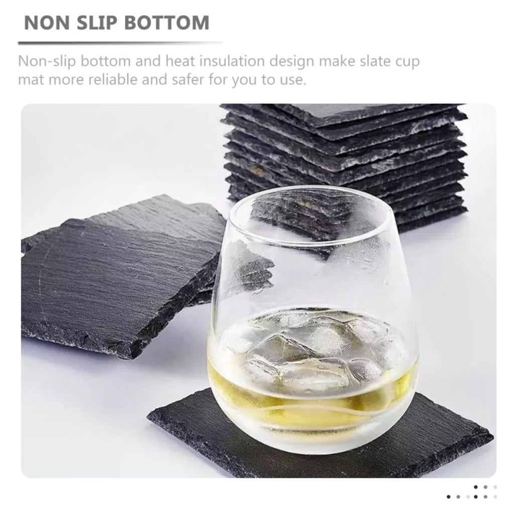 12pcs Natural Stone Drink Coasters Set Y251