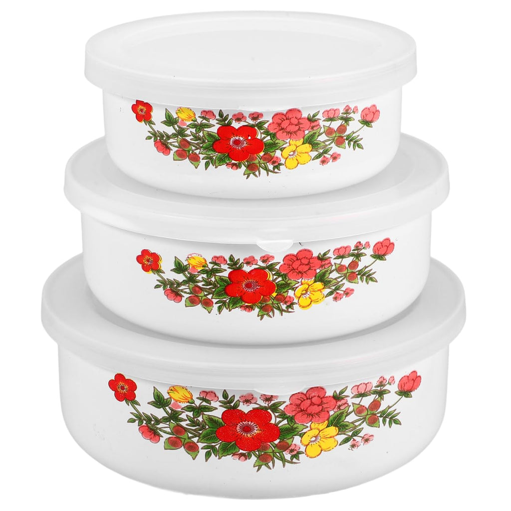 Enamel Bowls Set 3 Piece 4.72 Inch I192230