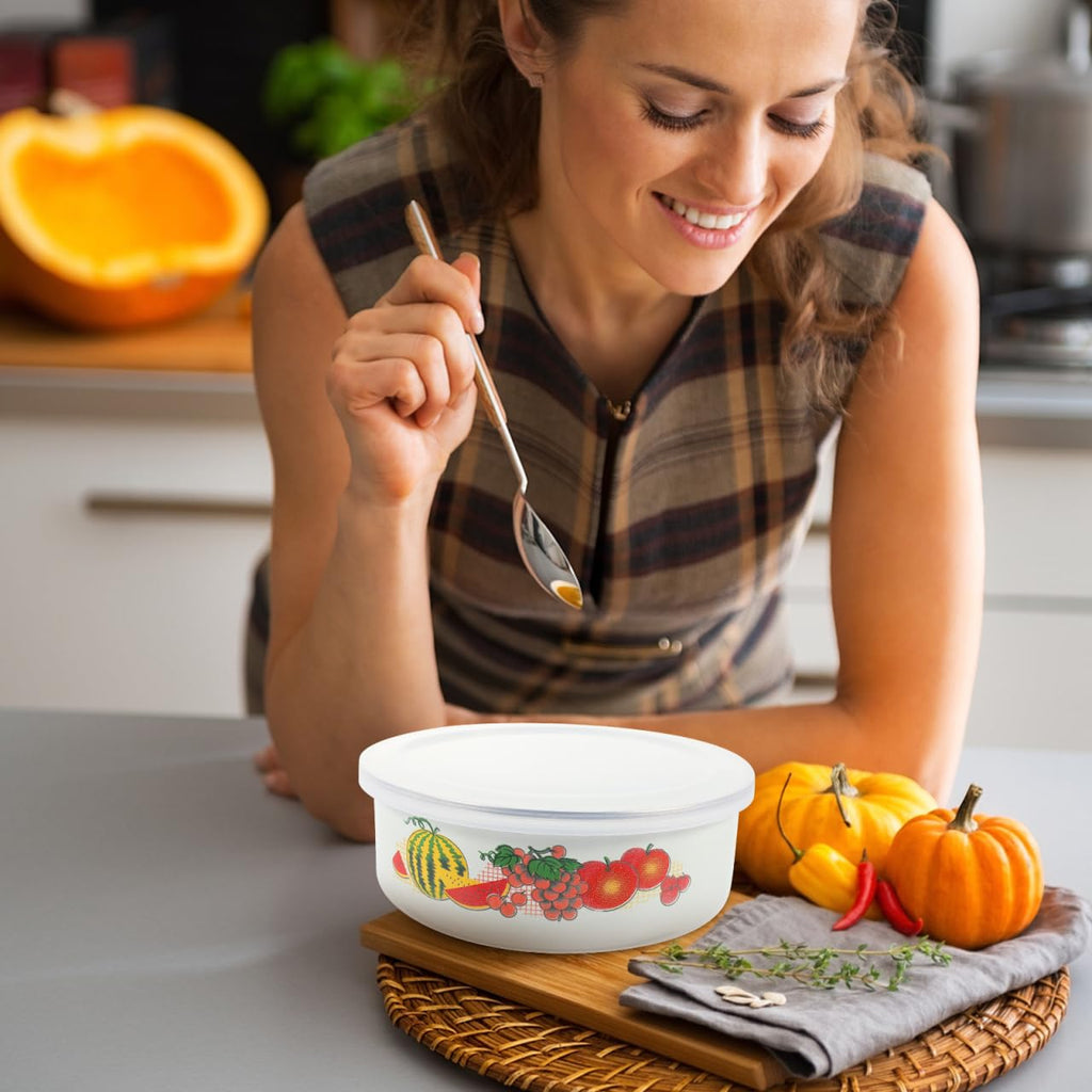Enamel Bowls Set 3 Piece 4.72 Inch I192230