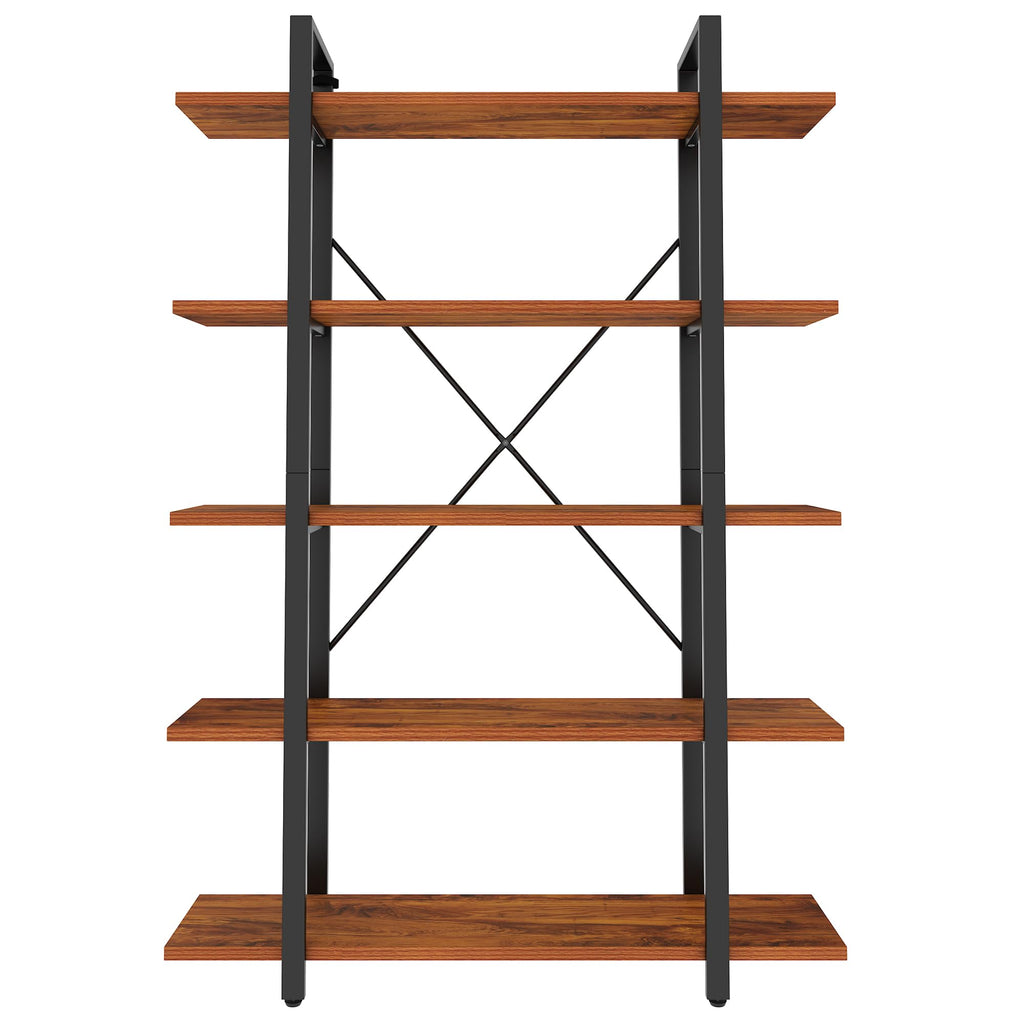 5 Tier Wood and Metal Bookshelf W891197