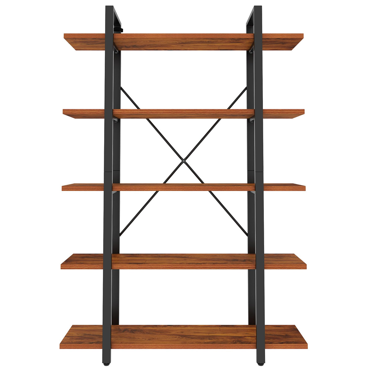 5 Tier Wood and Metal Bookshelf W891197