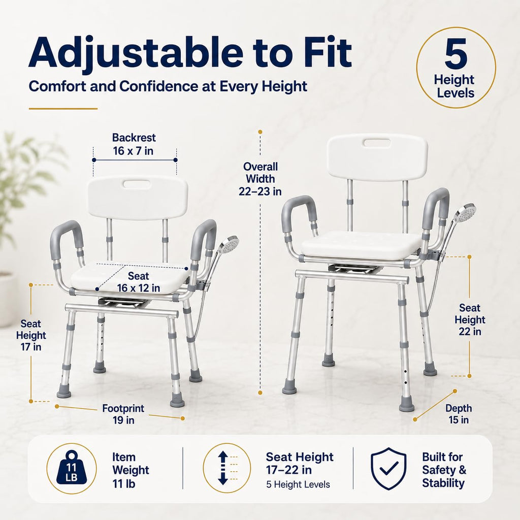 Adjustable Swivel Shower Chair X7439