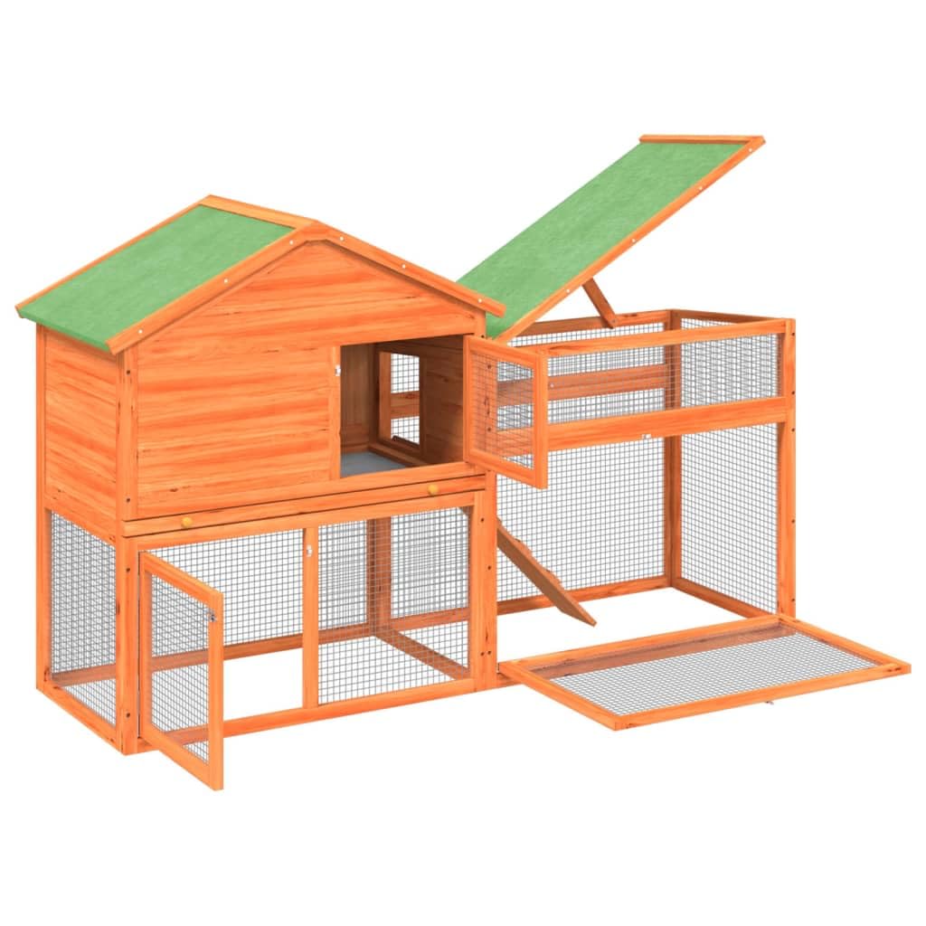 2-Tier Wooden Rabbit Hutch T72009