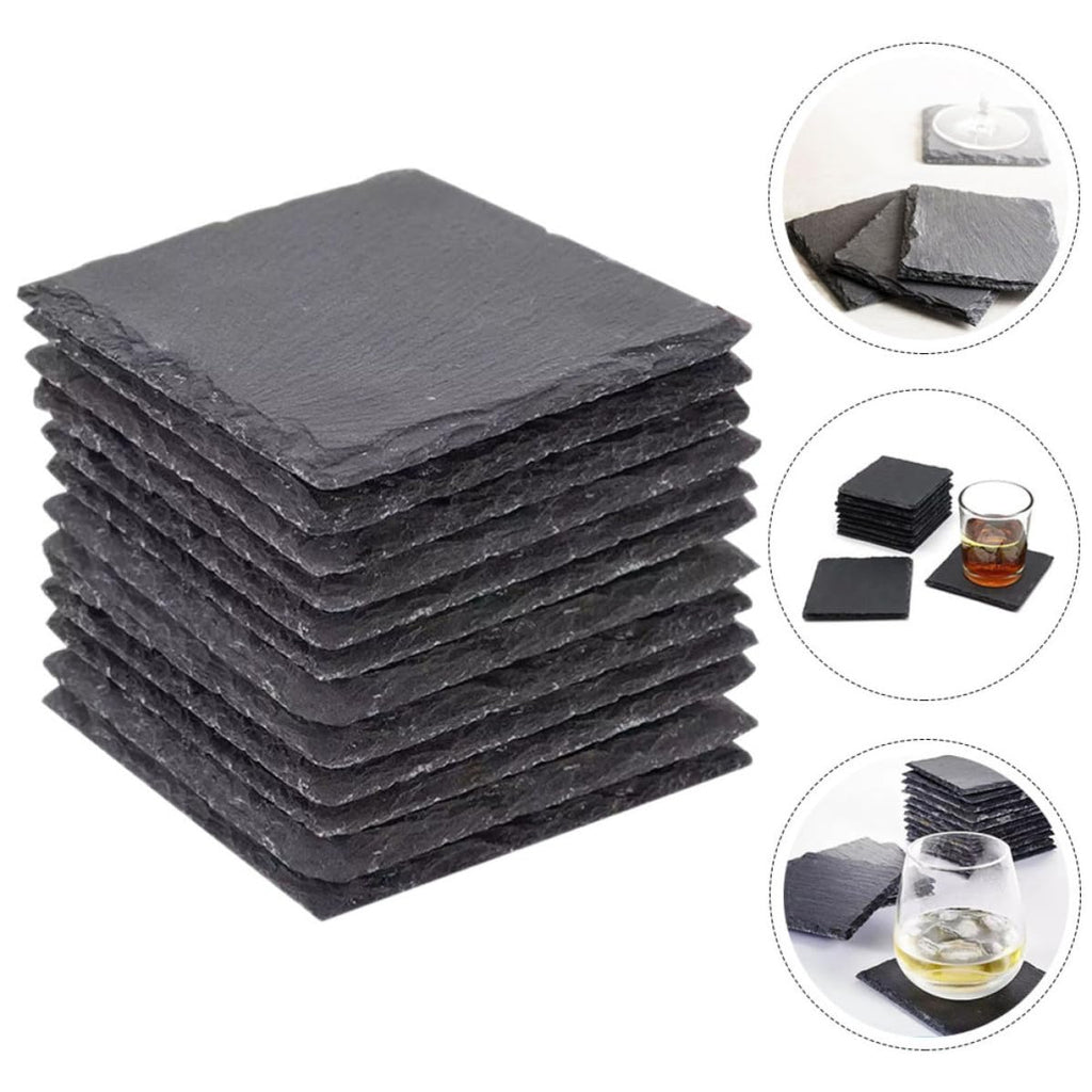 12pcs Natural Stone Drink Coasters Set Y251