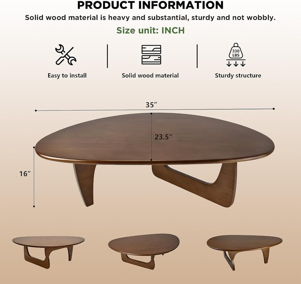 Solid Wood Oval Coffee Table 35"Lx24"Wx16"H K950569