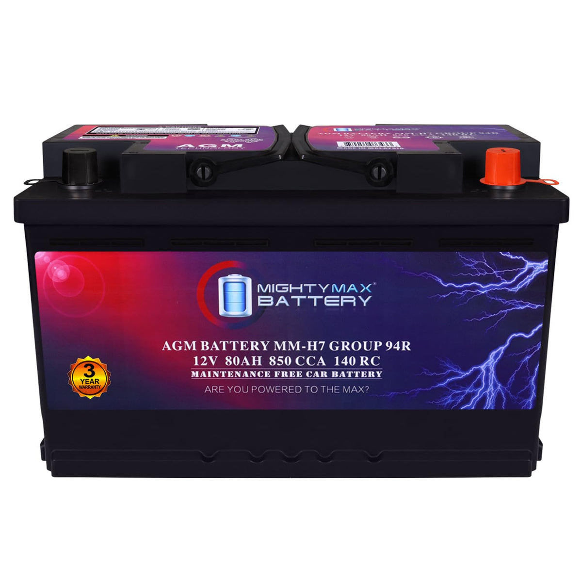 12V 80AH 850 CCA Replacement Battery S6634