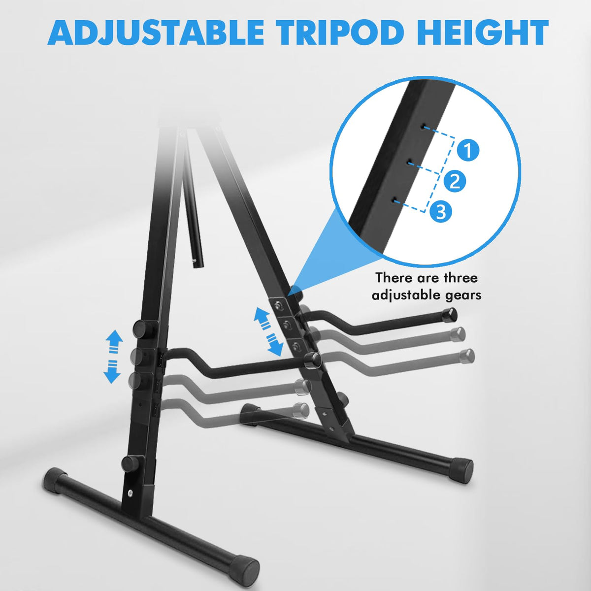 Heavy Duty Adjustable Steel Cello Stand with Bow Hook W769540