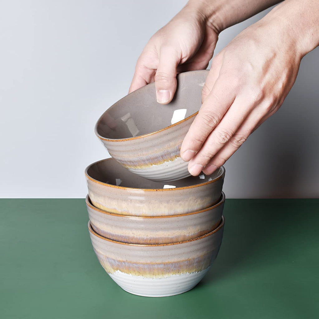 Ceramic Cereal Bowl Set of 4, 26 Oz, 6 in M1910