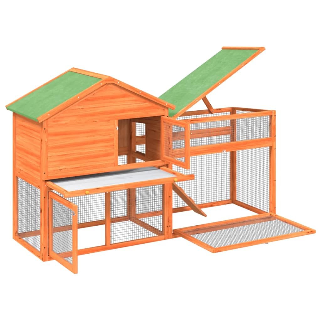 2-Tier Wooden Rabbit Hutch T72009