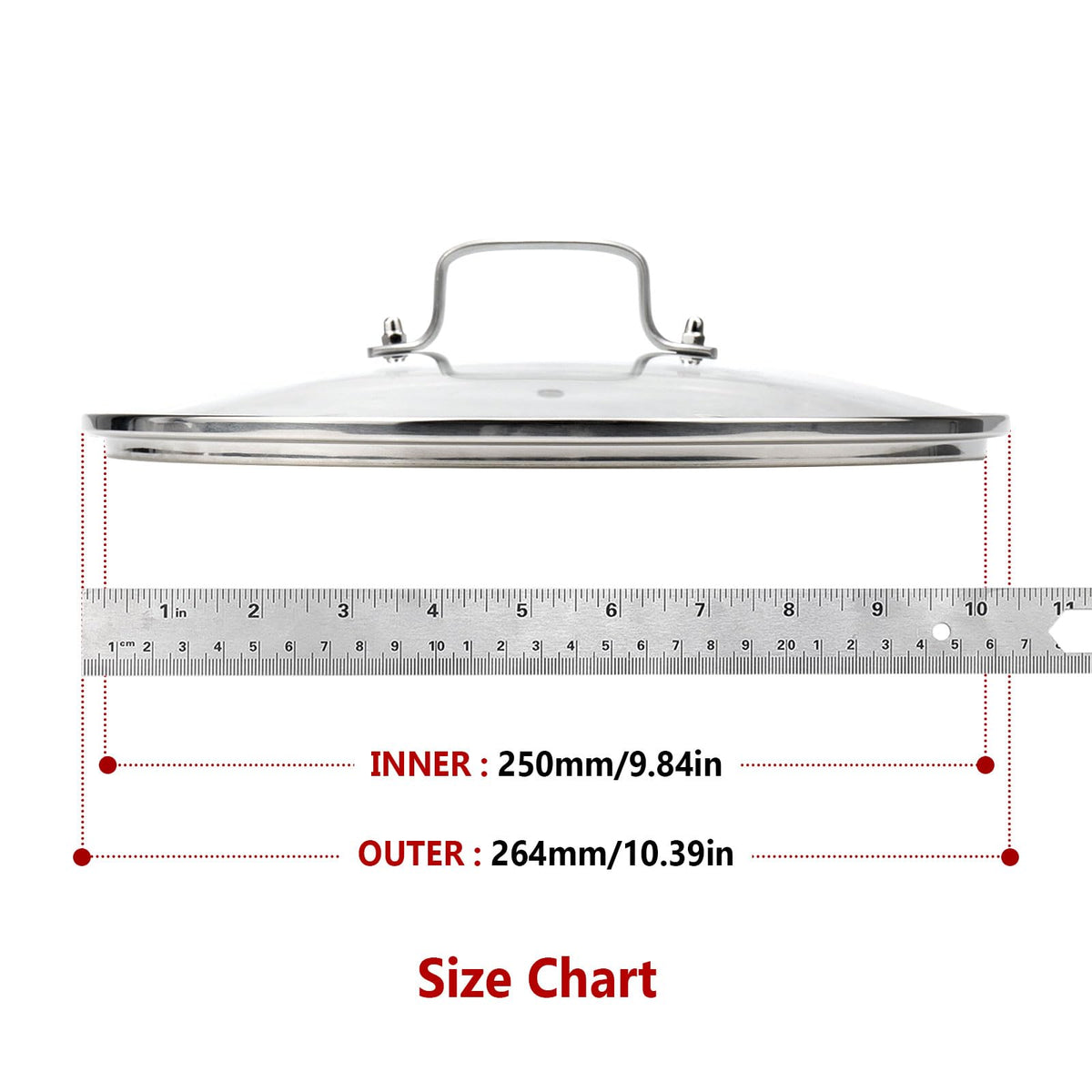 10" Tempered Glass Lid Z333036