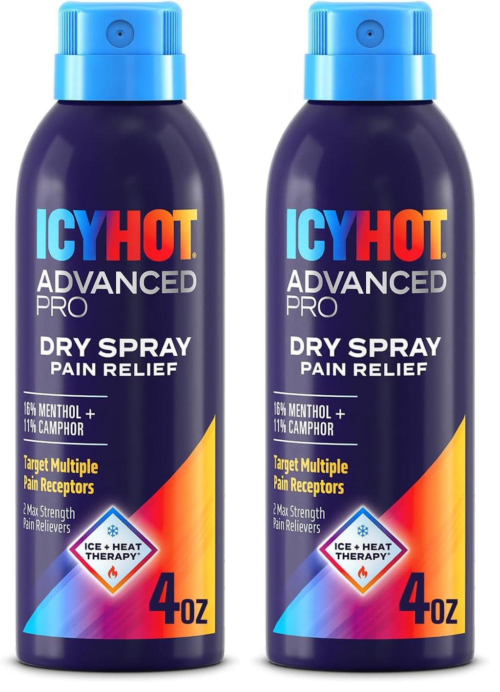 Pain Relief Dry Spray 4 oz with Menthol & Camphor Pack of 2 O81019