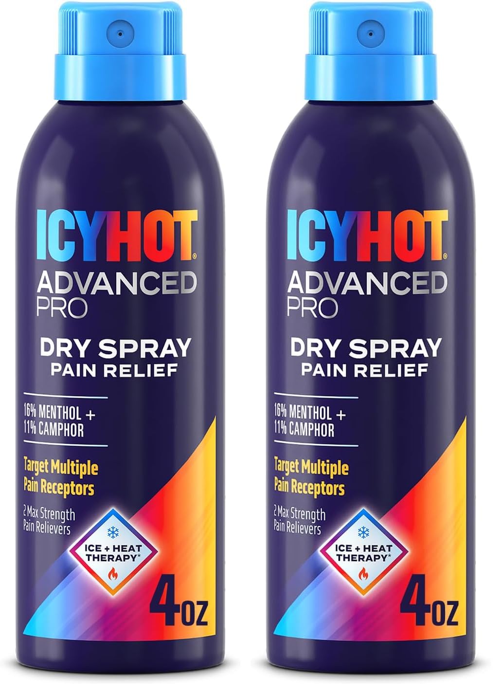 Pain Relief Dry Spray 4 oz with Menthol & Camphor Pack of 2 O81019