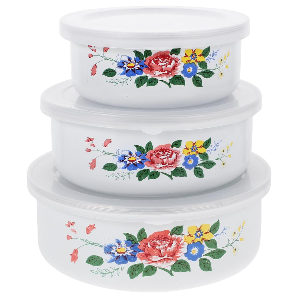Enamel Bowls Set 3 Piece 4.72 Inch I192230