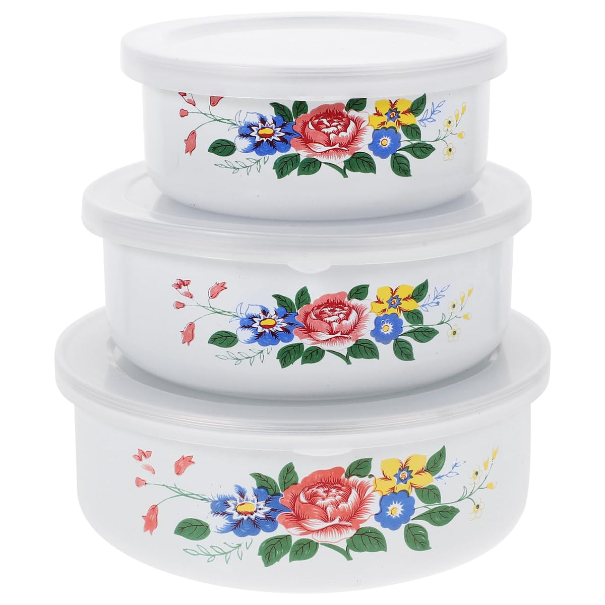 Enamel Bowls Set 3 Piece 4.72 Inch I192230