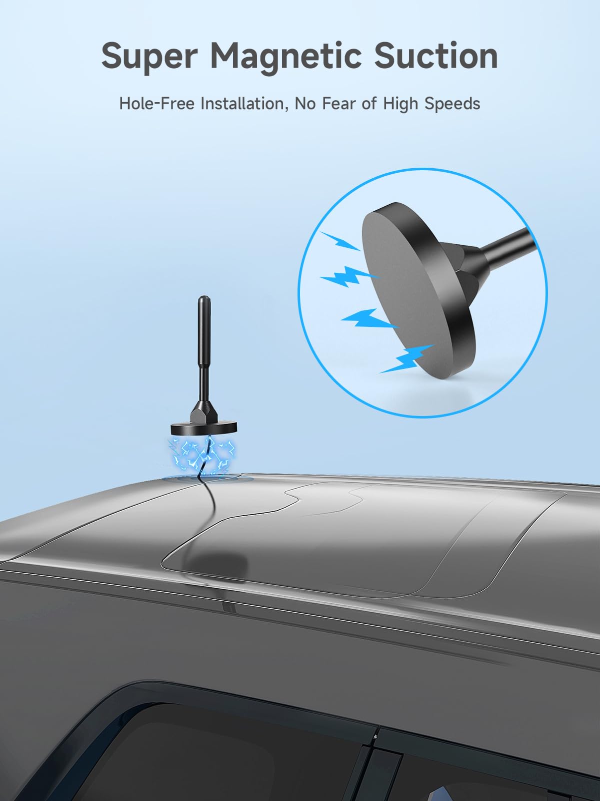 Vehicle Cell Phone Signal Booster with Omni-Directional Roof Antenna Grey C185