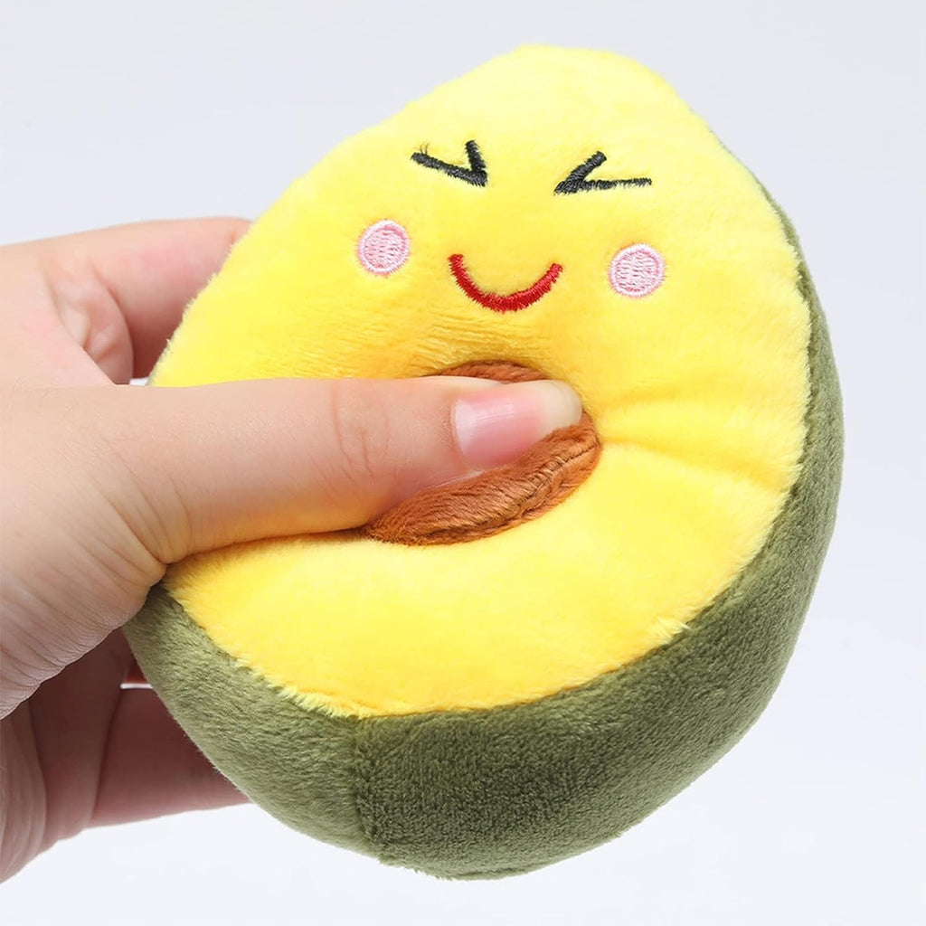 Yellow Soft Plush Avocado Dog Chew Toy O989