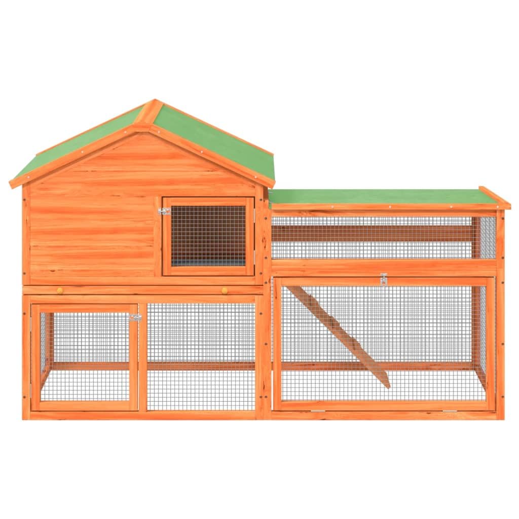 2-Tier Wooden Rabbit Hutch T72009