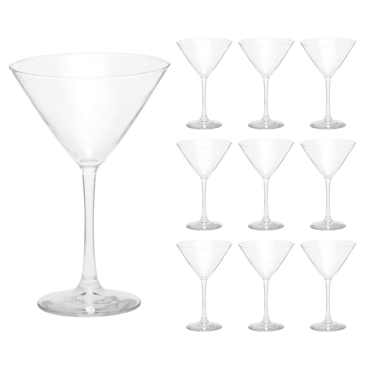 10 oz. Set of 10 Martini Glasses N489