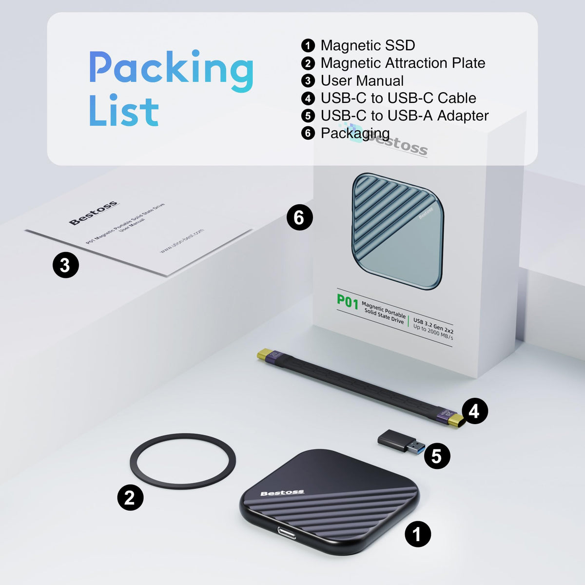 512GB Portable Magnetic SSD C355464