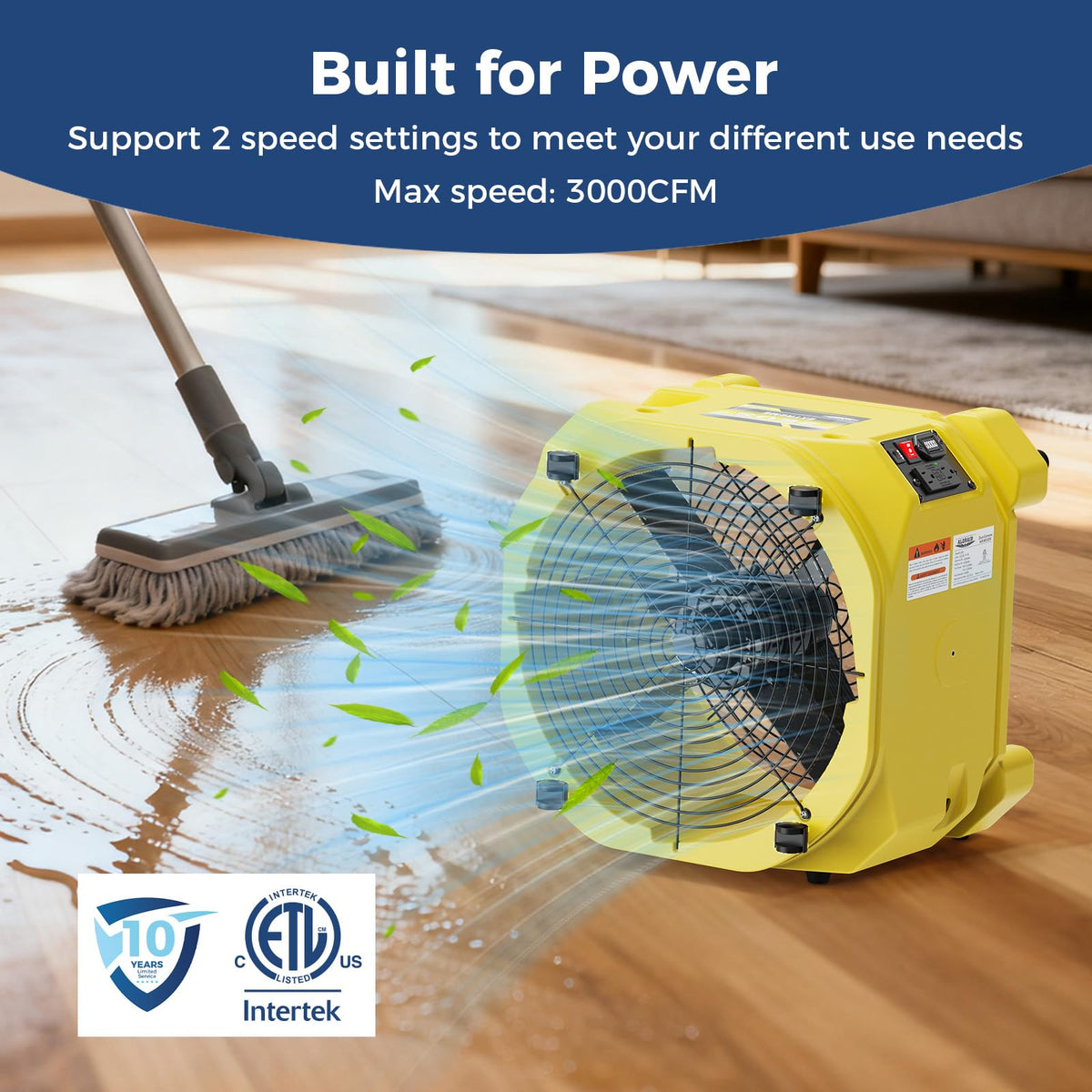 Industrial Air Mover 3000CFM Heavy Duty Fan Q257
