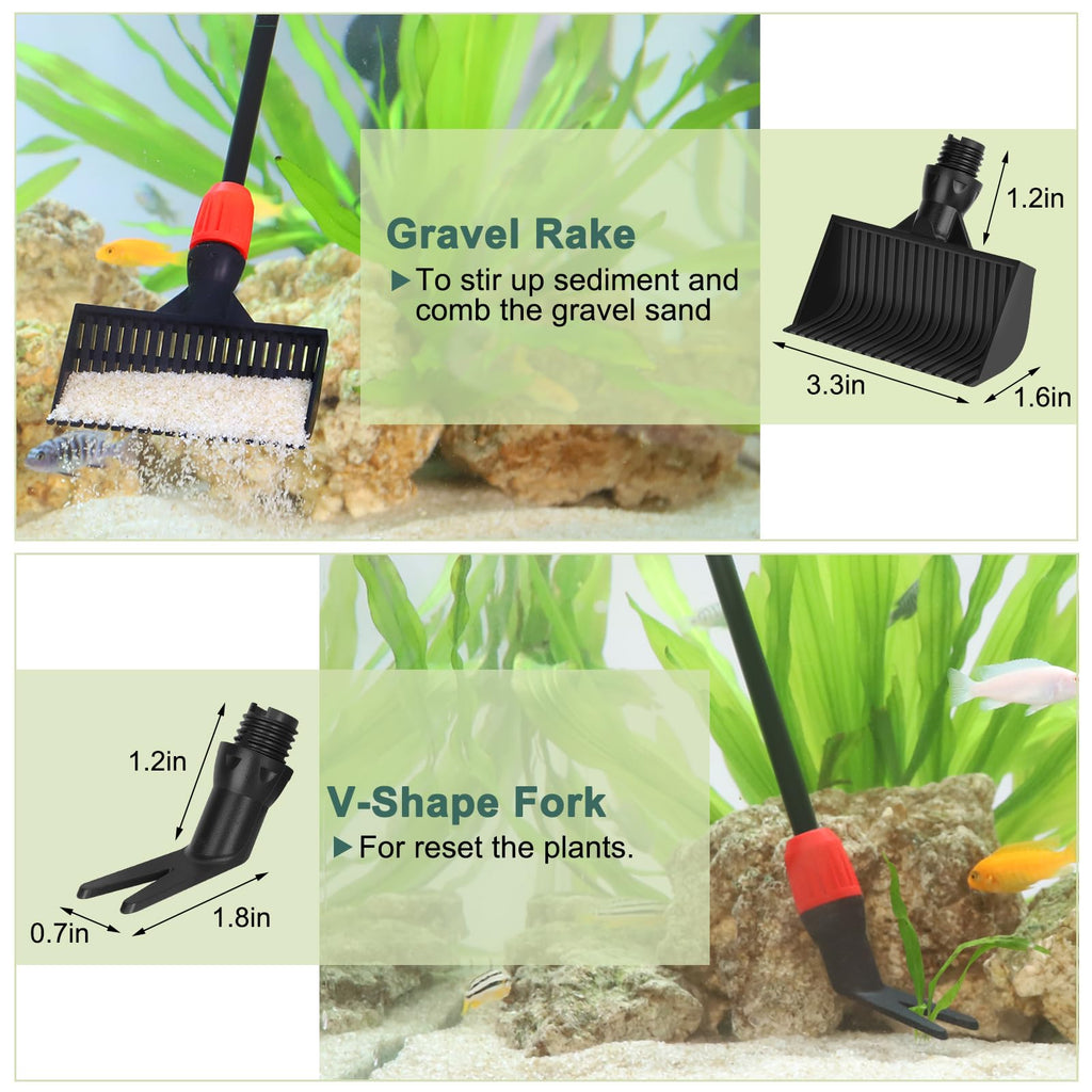 6 in 1 Aquarium Cleaning Tools Kit with Long Handle S23907
