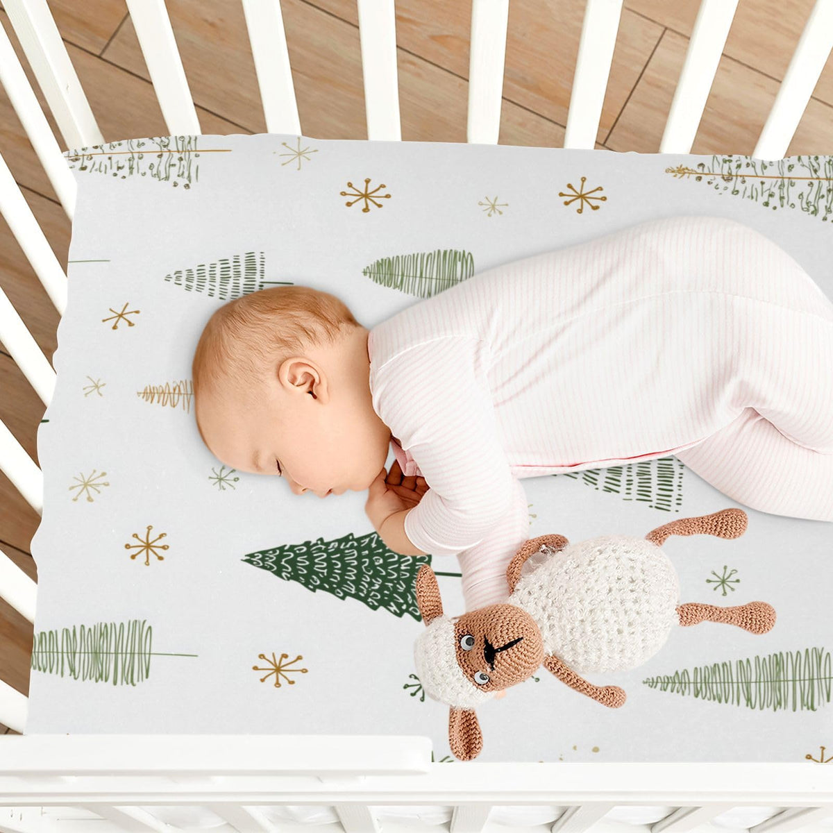 Fitted Crib Sheet Soft Microfiber 27" x 39" x 5" J493
