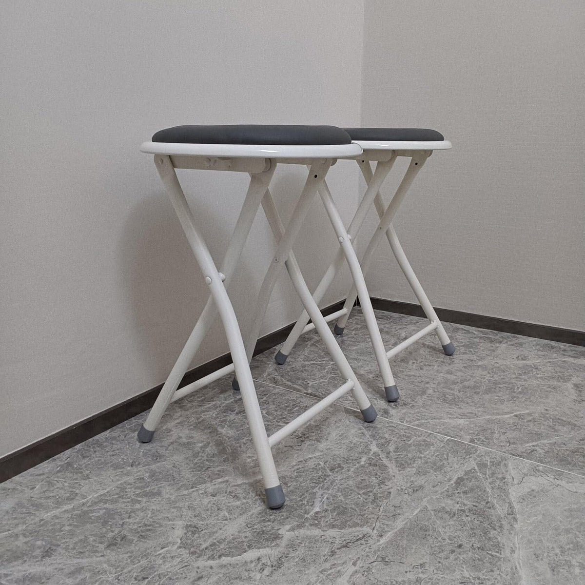 Black Folding Round Padded Bar Stool T176562