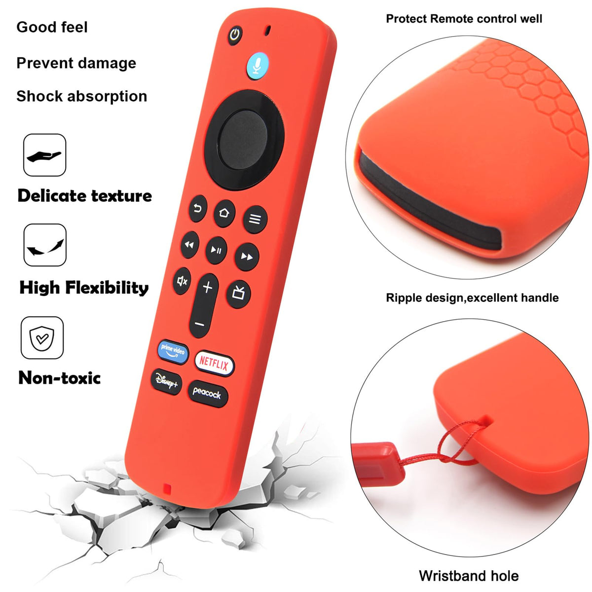 Silicone Remote Cover Case with Wrist Strap L512302
