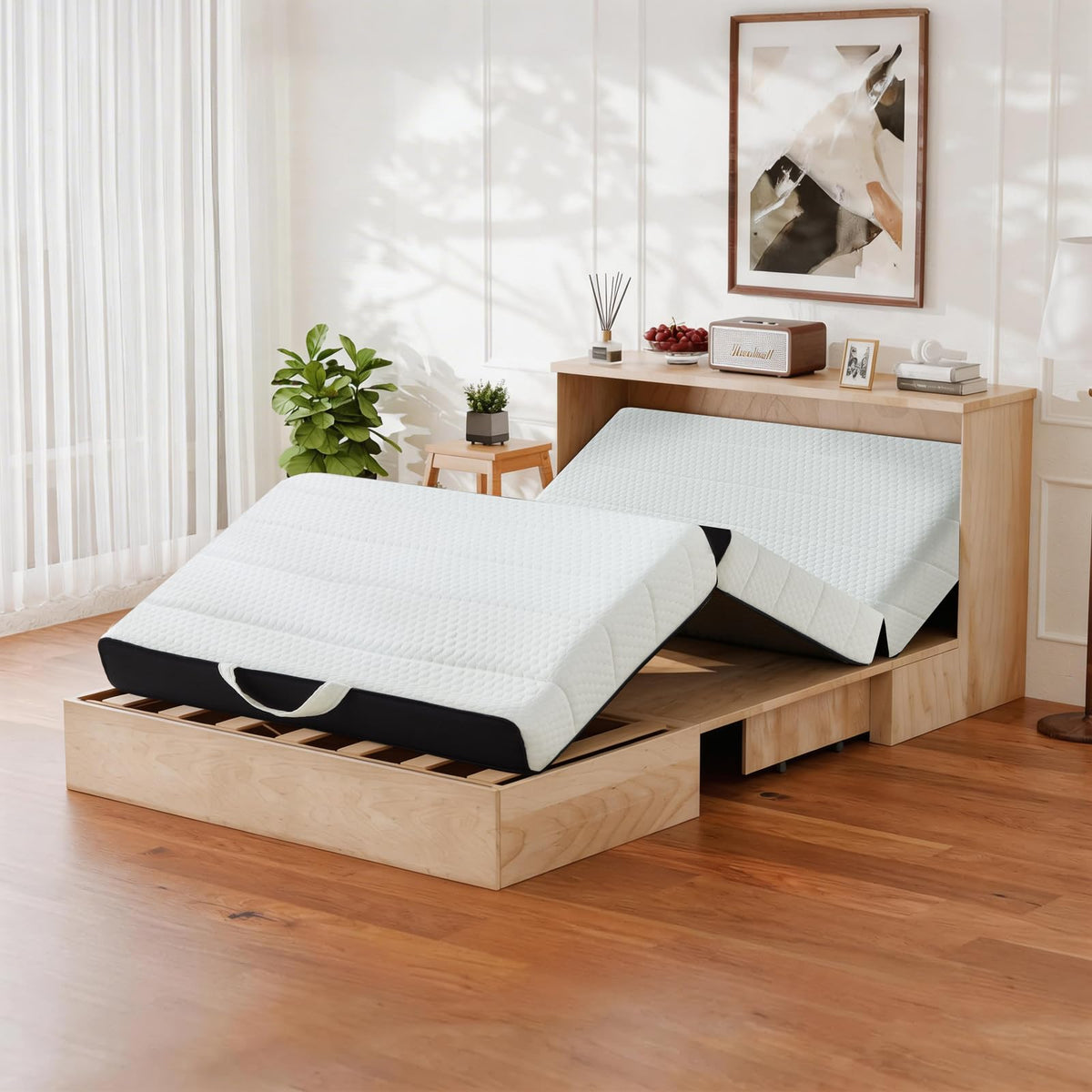 King Tri-Fold Memory Foam Mattress with Washable Cover E677923