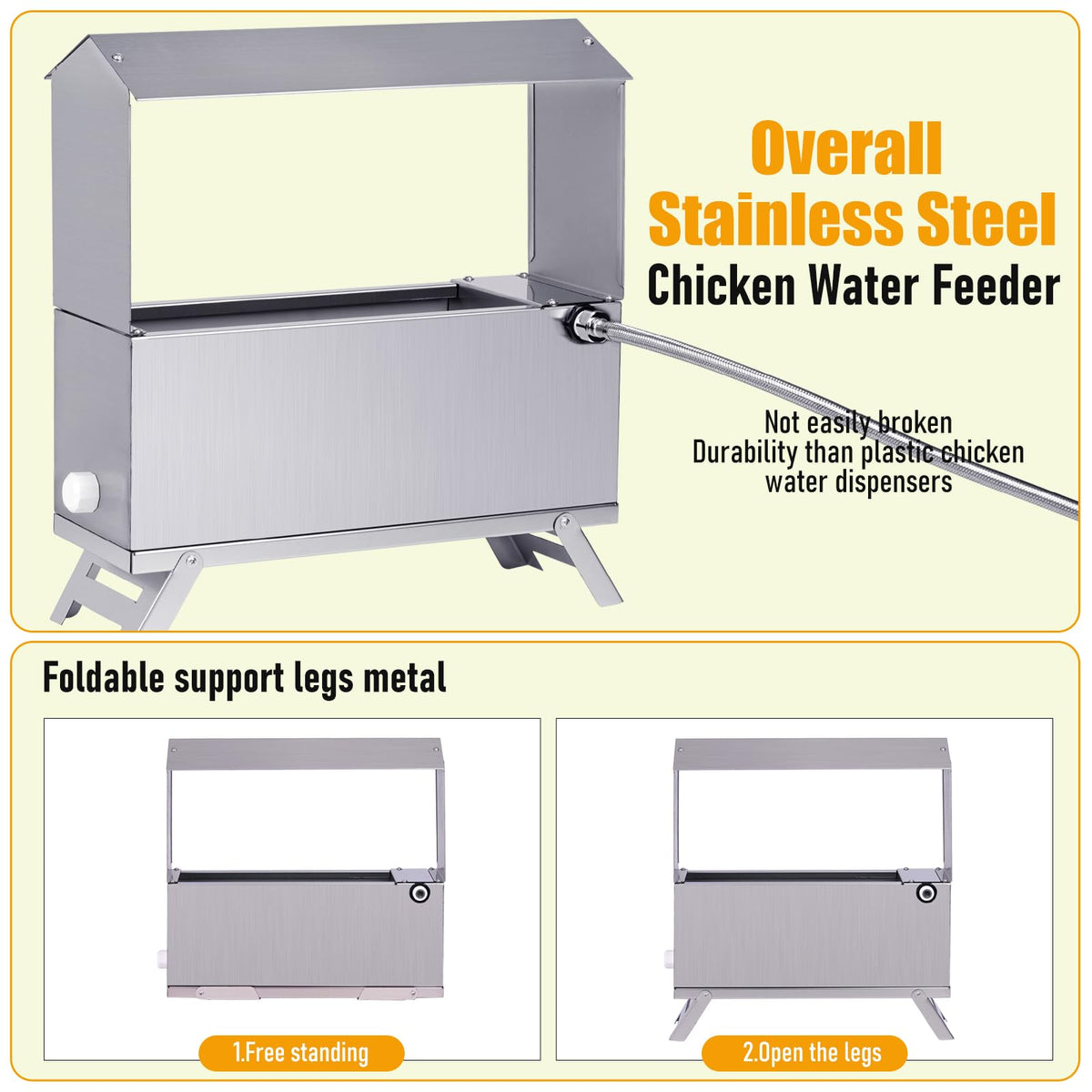 Stainless Steel Automatic Chicken Waterer K6149