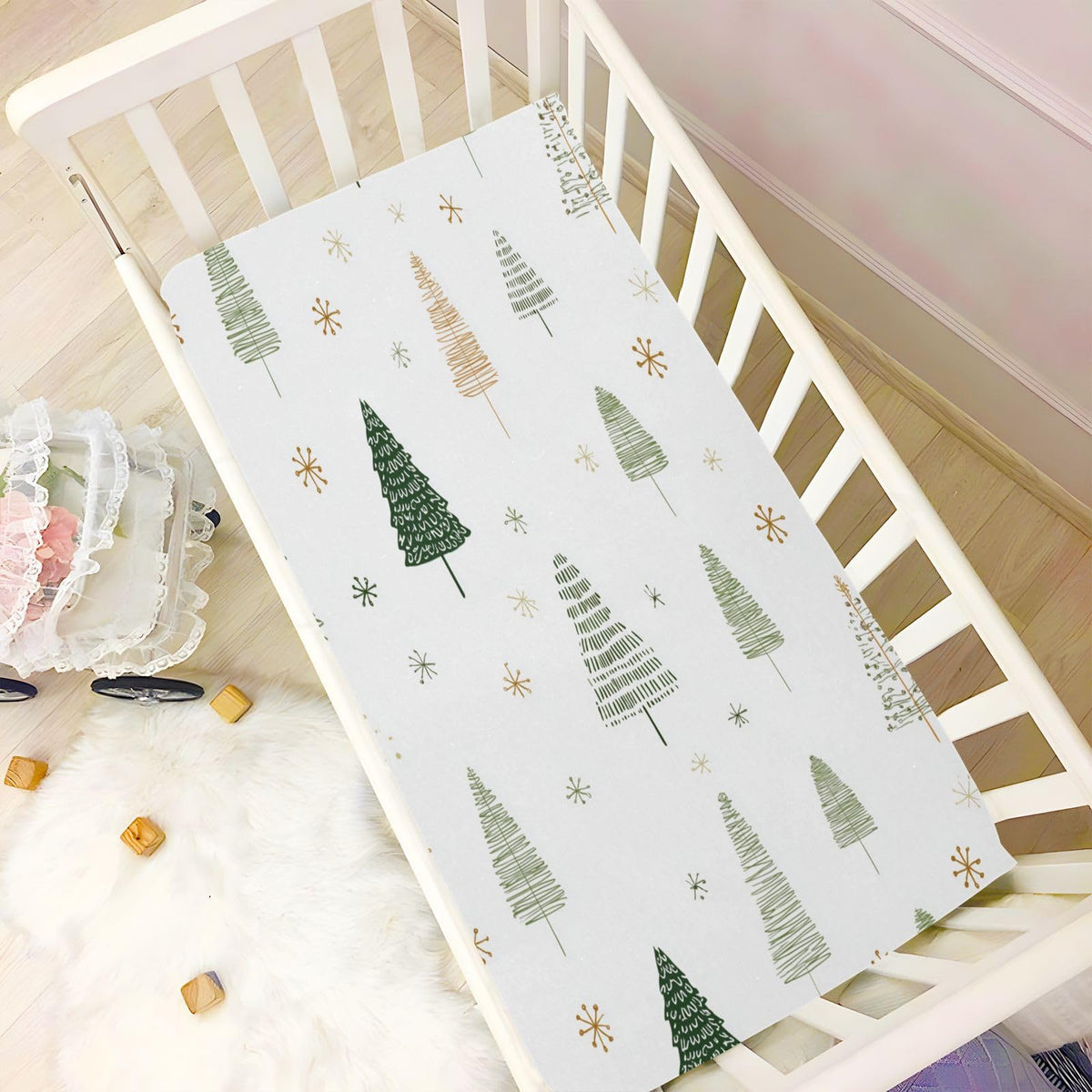 Fitted Crib Sheet Soft Microfiber 27" x 39" x 5" J493