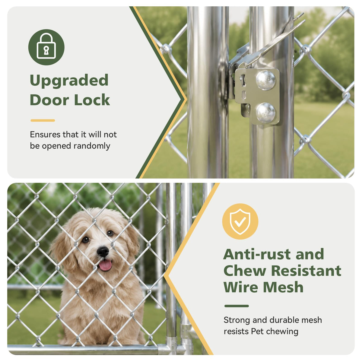 10×10FT Waterproof Metal Outdoor Dog Kennel N2212