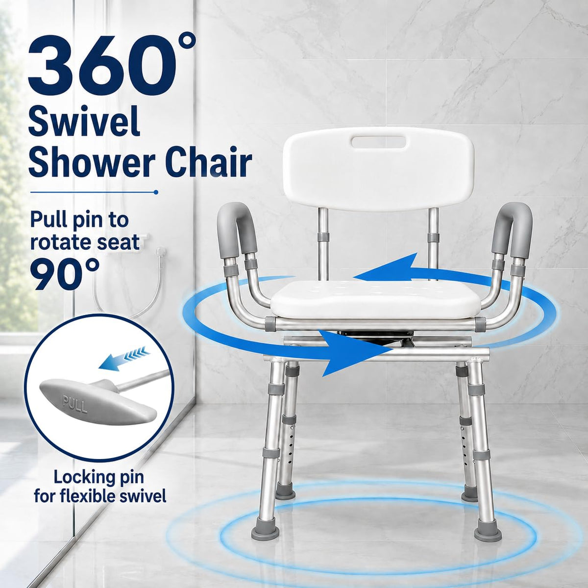 Adjustable Swivel Shower Chair X7439