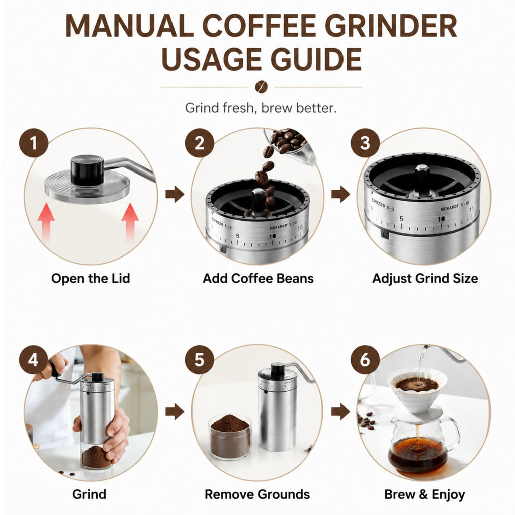 Manual Coffee Grinder with Adjustable Settings Y64349