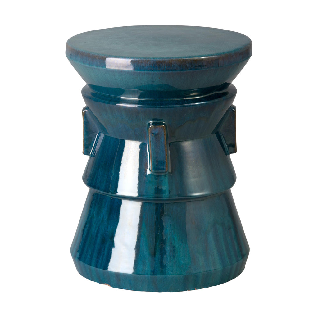 Four Handle Garden Seat Teal 14x18 H Y778