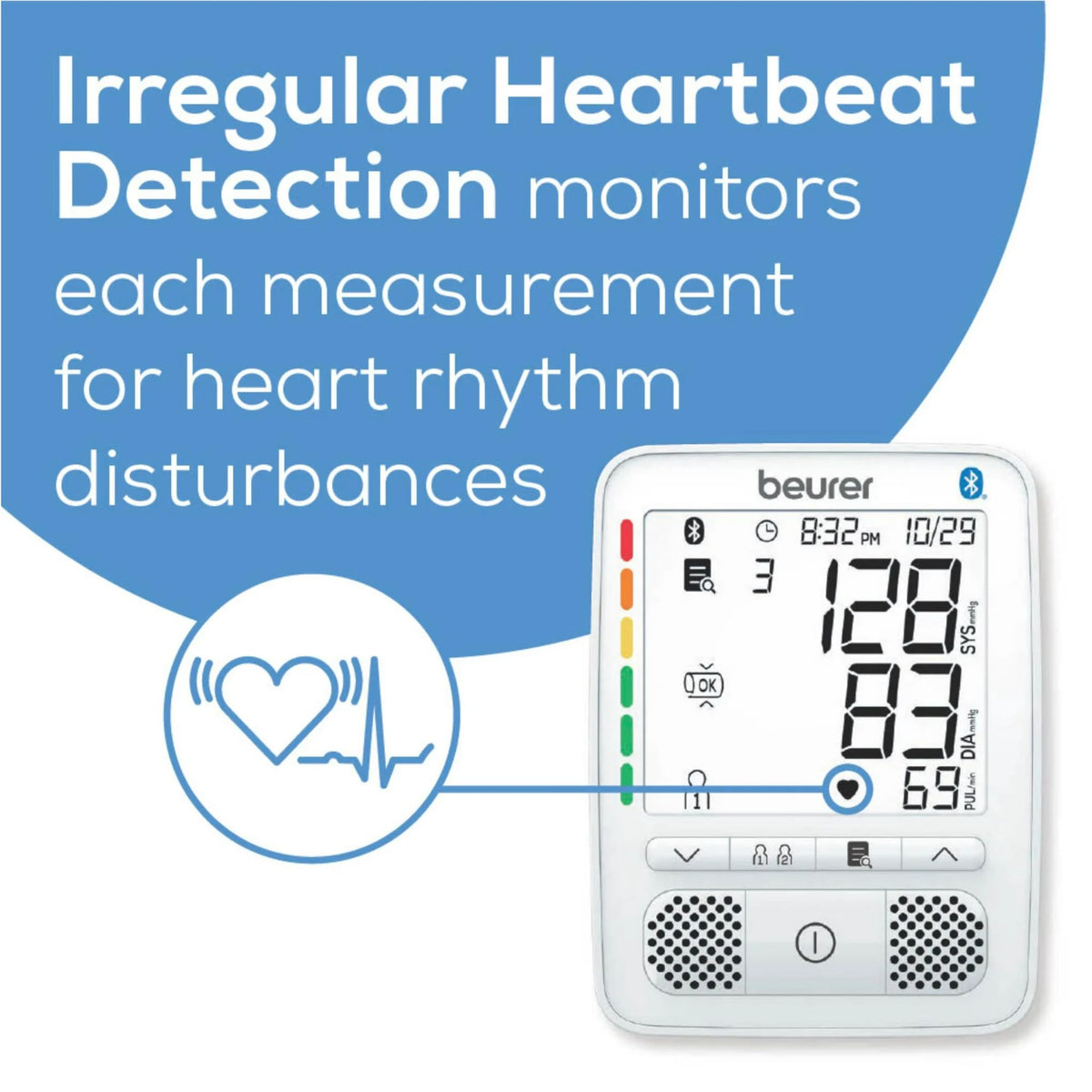 Upper Arm Blood Pressure Monitor with Bluetooth and Talking Function W987066