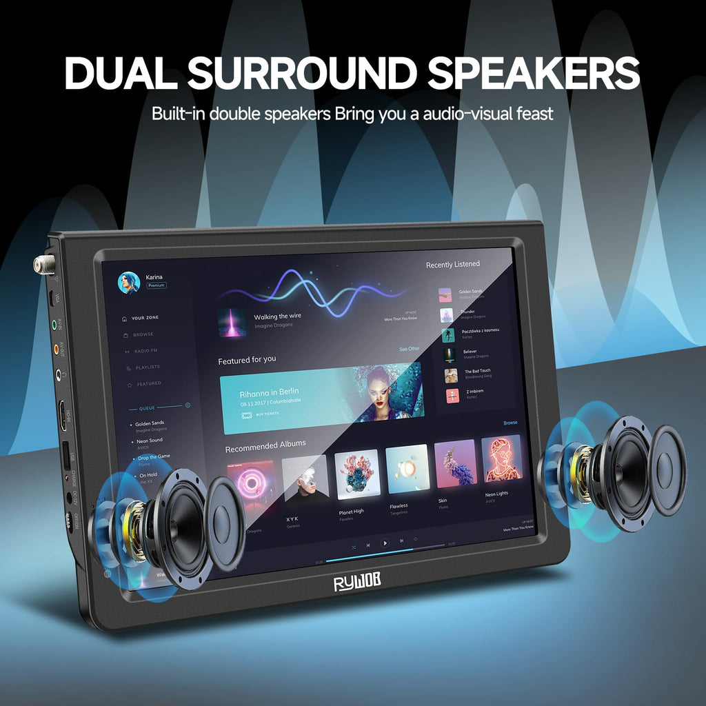 Portable Battery Powered Digital TV with Stand R577842