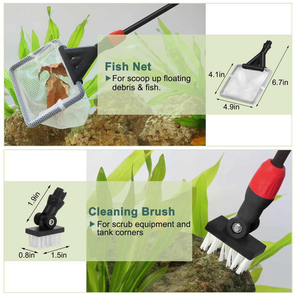 6 in 1 Aquarium Cleaning Tools Kit with Long Handle S23907