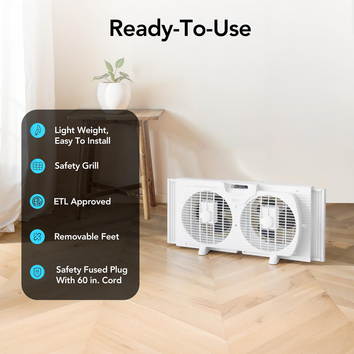 Reversible Twin Window Fan with 3-Speeds P6525