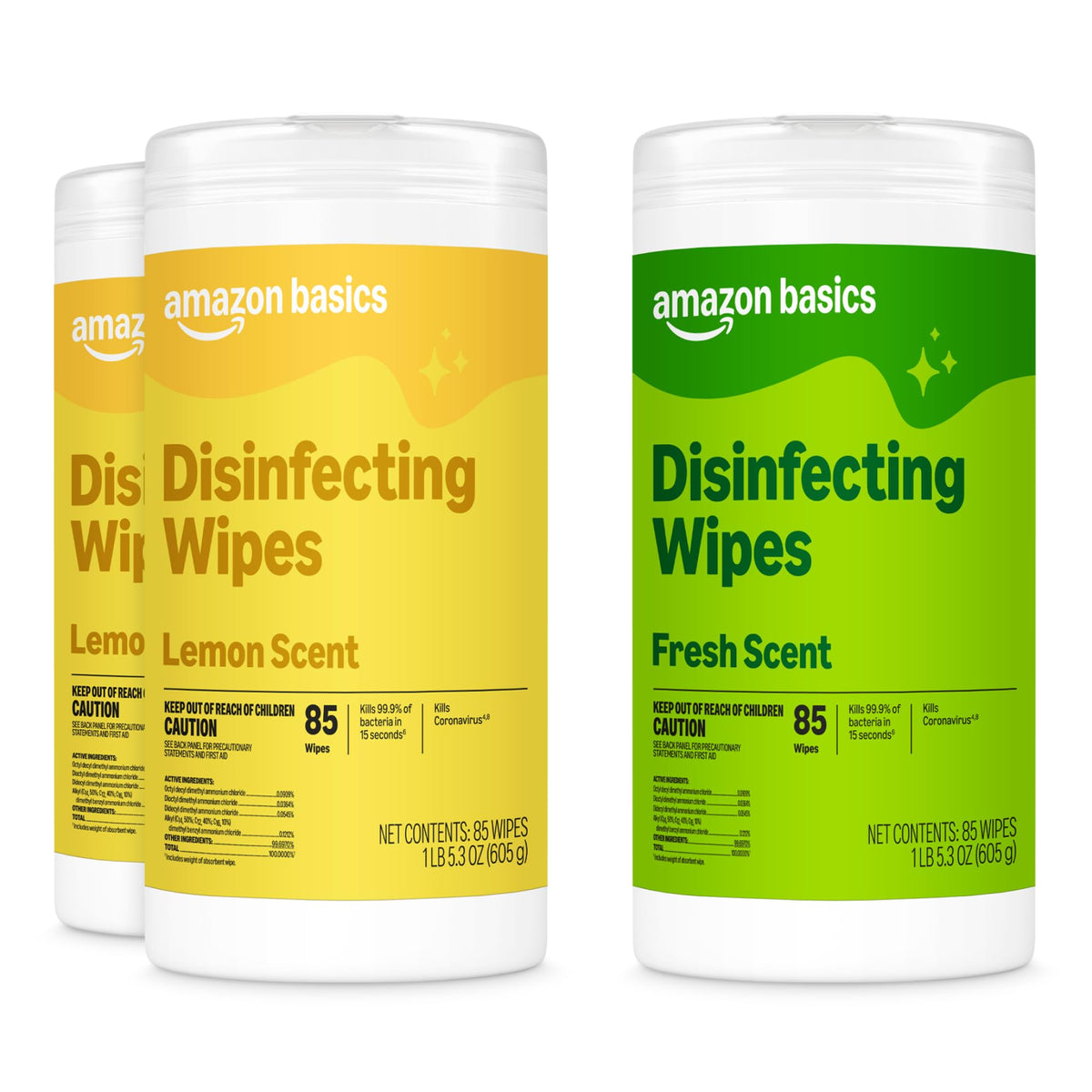 Lemon & Fresh Scent Disinfecting Wipes 255 Count R104